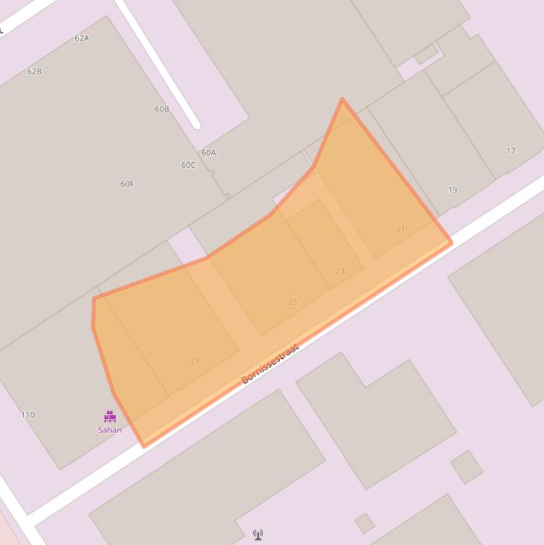 Kaart van postcodegebied 3044AD.