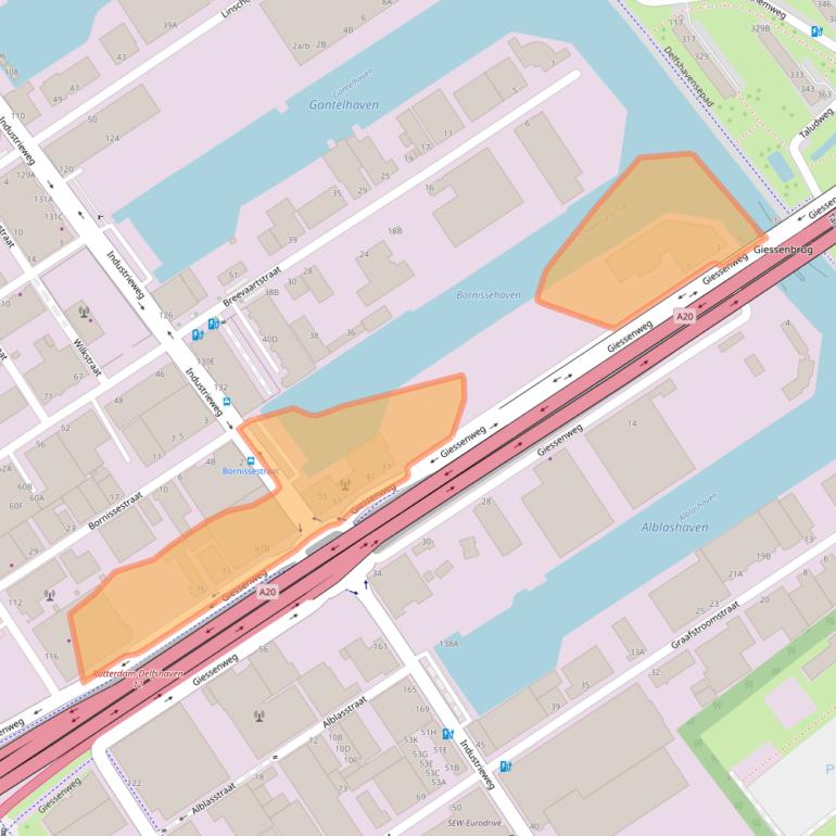 Kaart van postcodegebied 3044AK.