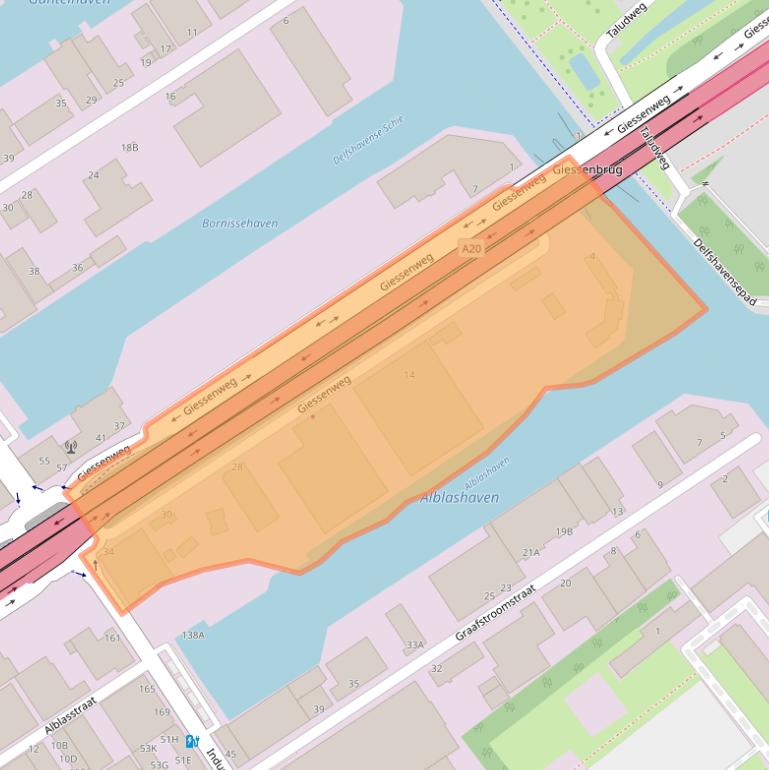 Kaart van postcodegebied 3044AL.