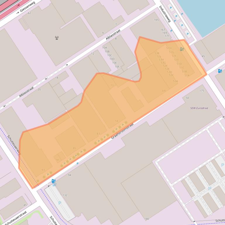 Kaart van postcodegebied 3044AP.