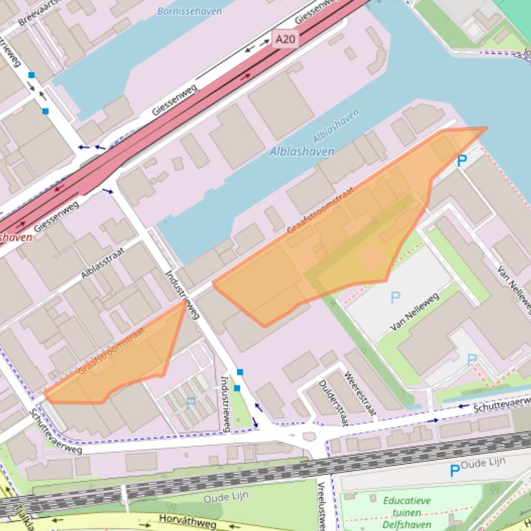 Kaart van postcodegebied 3044AR.