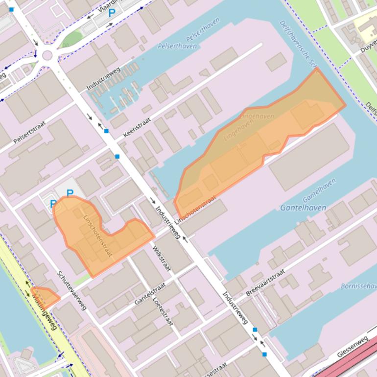 Kaart van postcodegebied 3044AV.