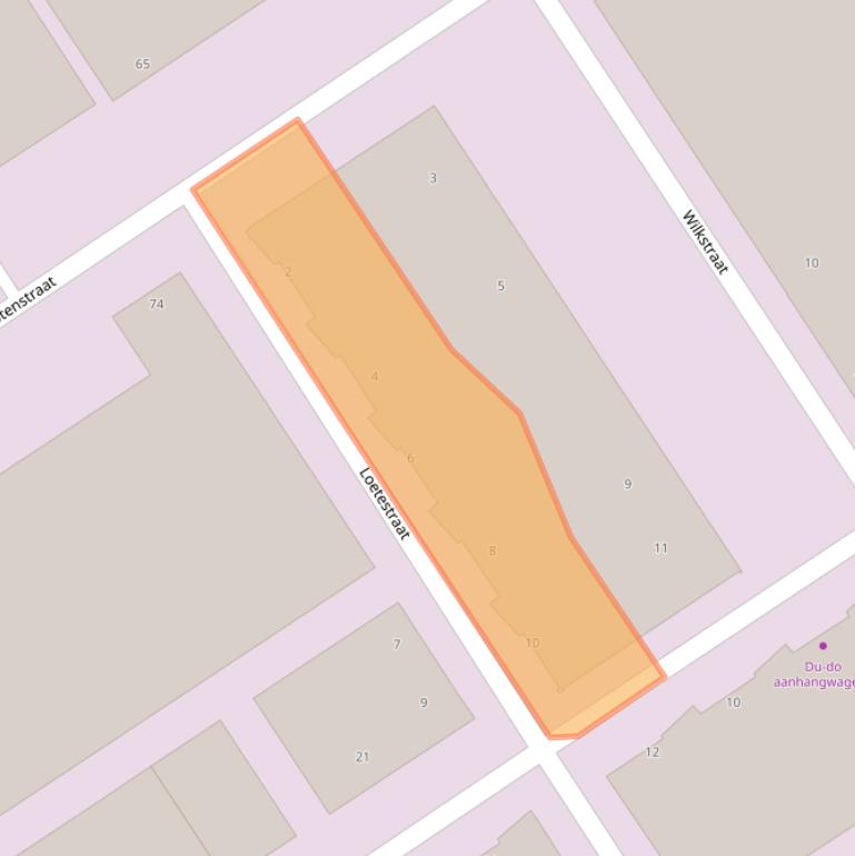 Kaart van postcodegebied 3044AX.