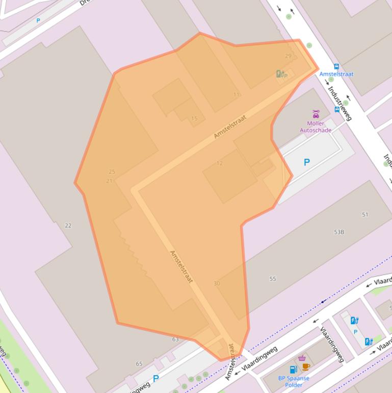 Kaart van postcodegebied 3044CA.