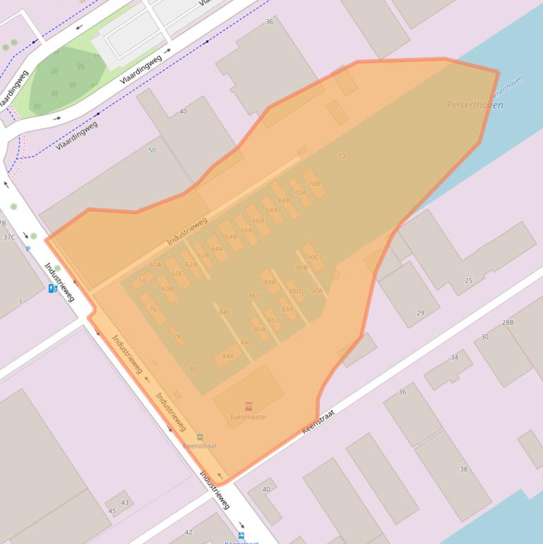 Kaart van postcodegebied 3044CC.