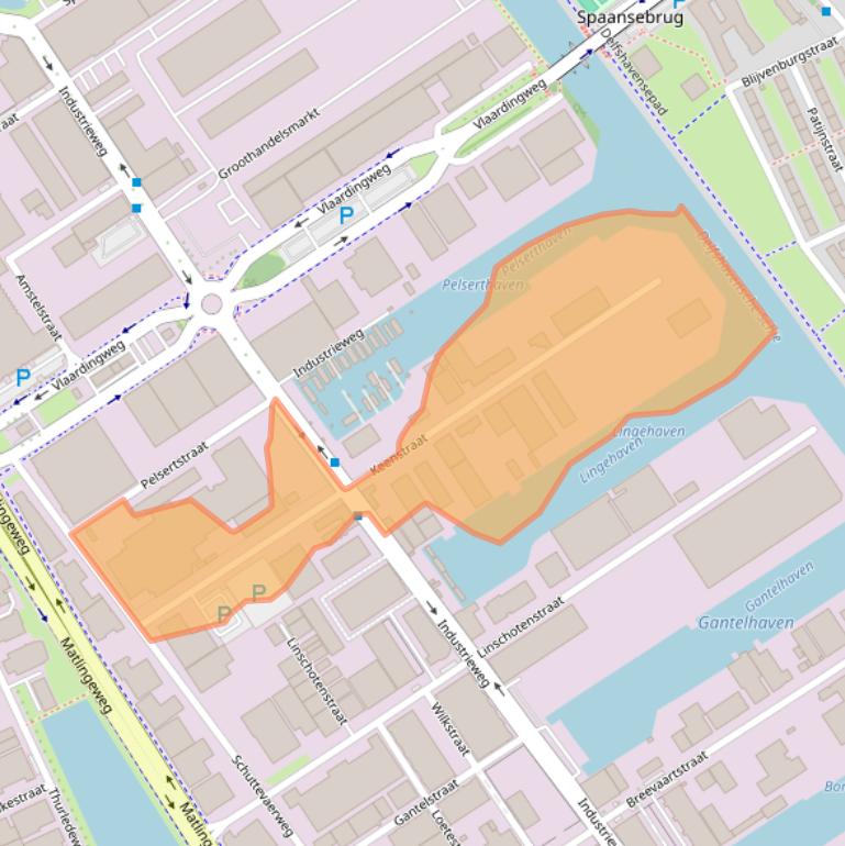 Kaart van postcodegebied 3044CD.