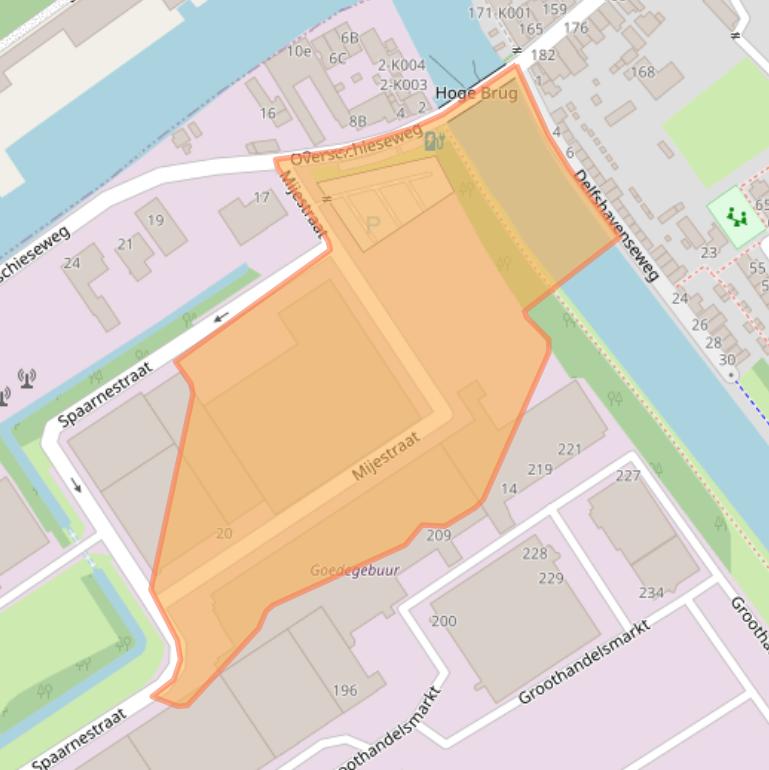 Kaart van postcodegebied 3044CE.