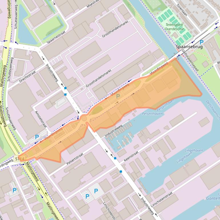 Kaart van postcodegebied 3044CK.