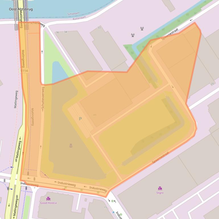 Kaart van postcodegebied 3044CM.