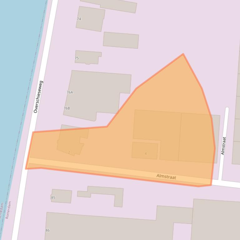 Kaart van postcodegebied 3044EB.