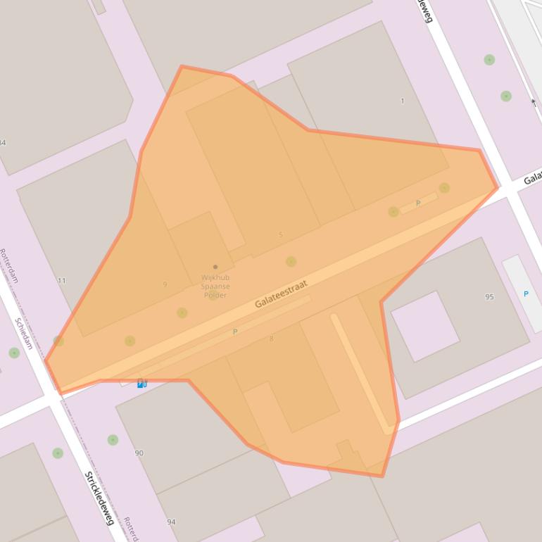 Kaart van postcodegebied 3044EC.