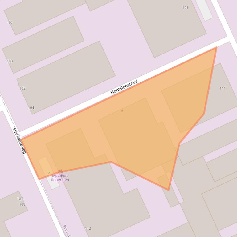 Kaart van postcodegebied 3044ED.