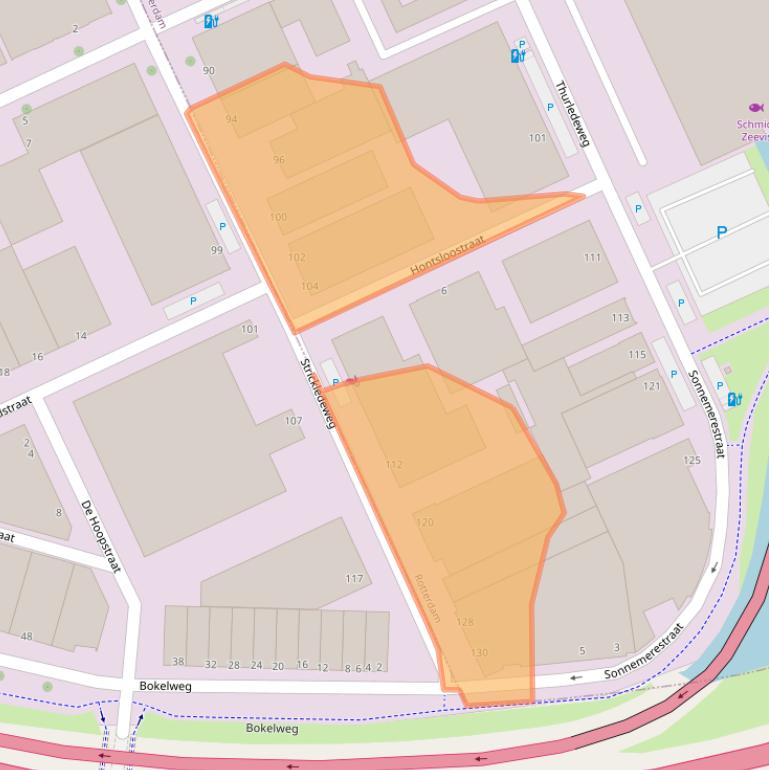 Kaart van postcodegebied 3044EL.