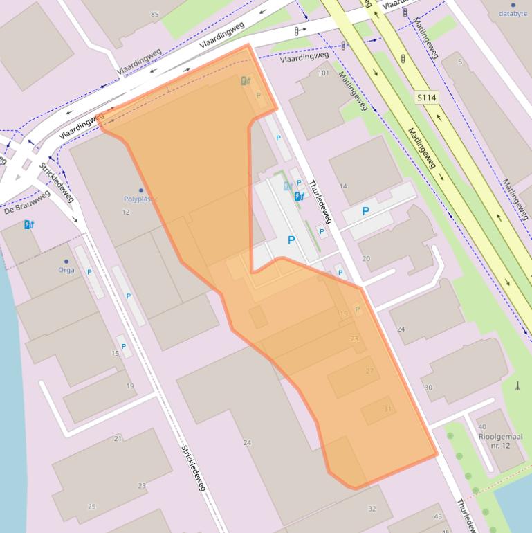 Kaart van postcodegebied 3044EN.