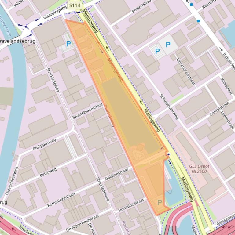 Kaart van postcodegebied 3044ES.