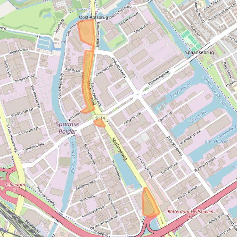 Kaart van postcodegebied 3044EV.