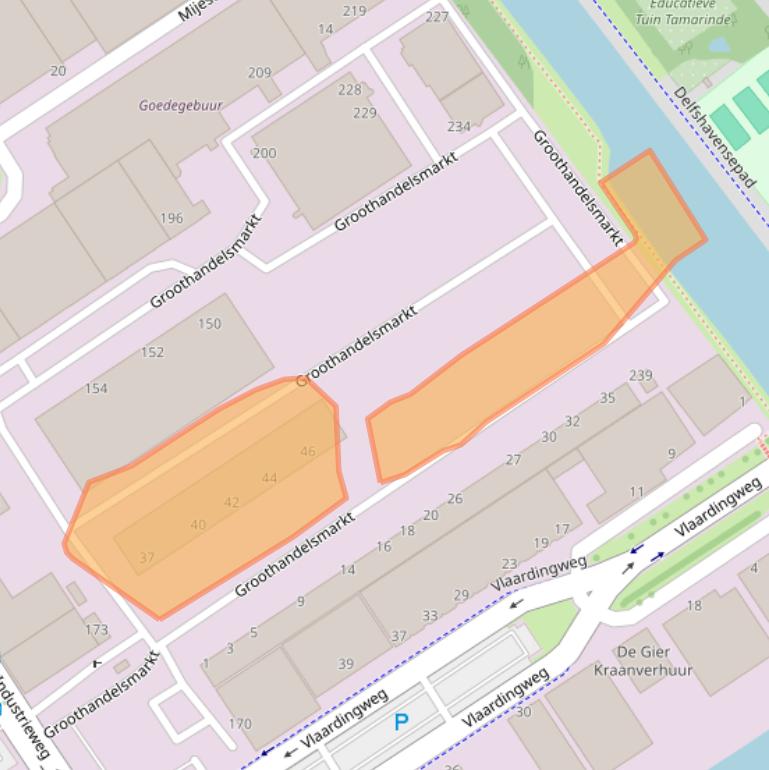 Kaart van postcodegebied 3044HB.