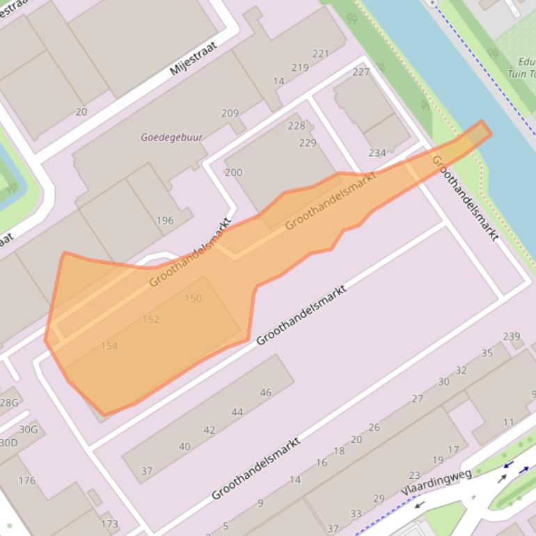 Kaart van postcodegebied 3044HE.