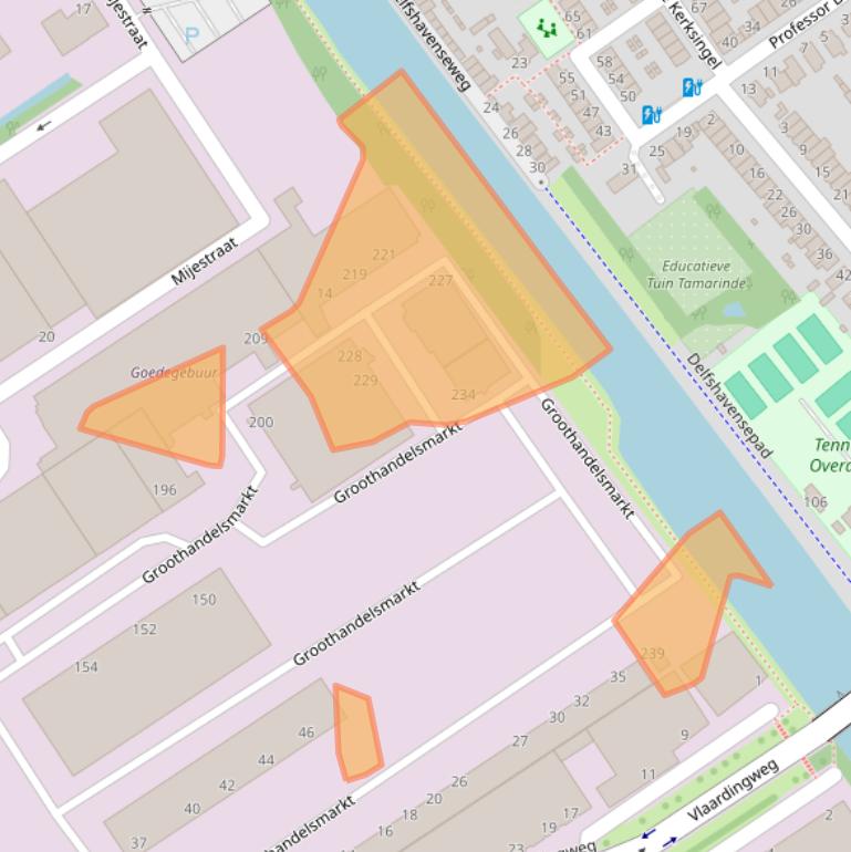 Kaart van postcodegebied 3044HH.