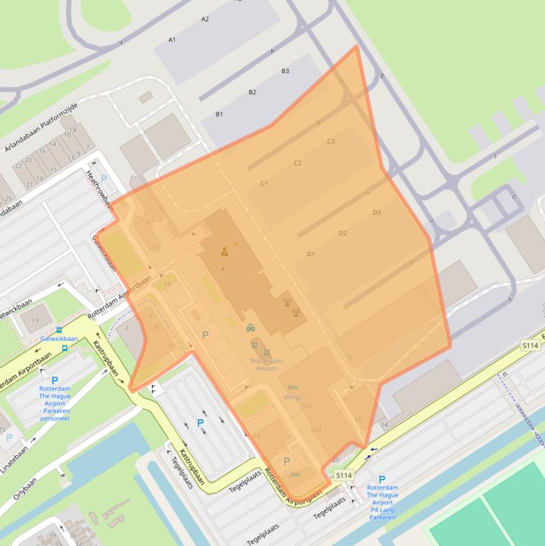 Kaart van postcodegebied 3045AP.