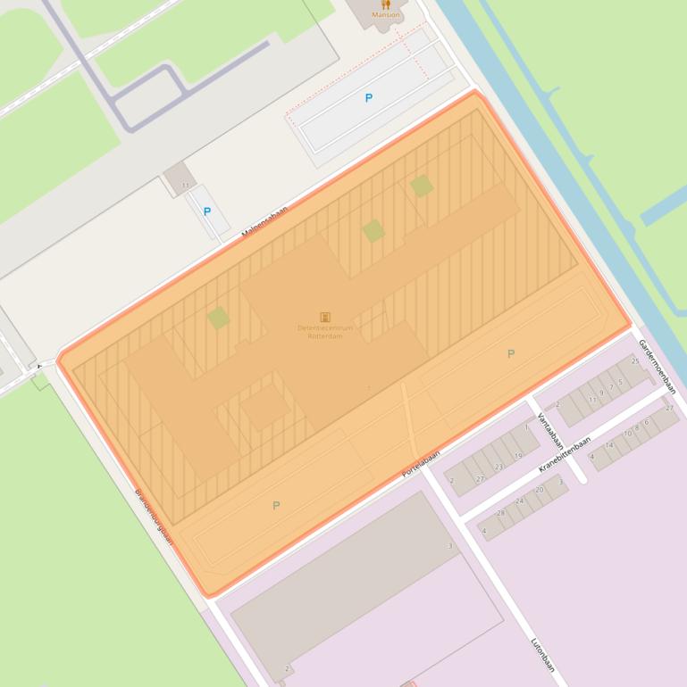 Kaart van postcodegebied 3045AT.