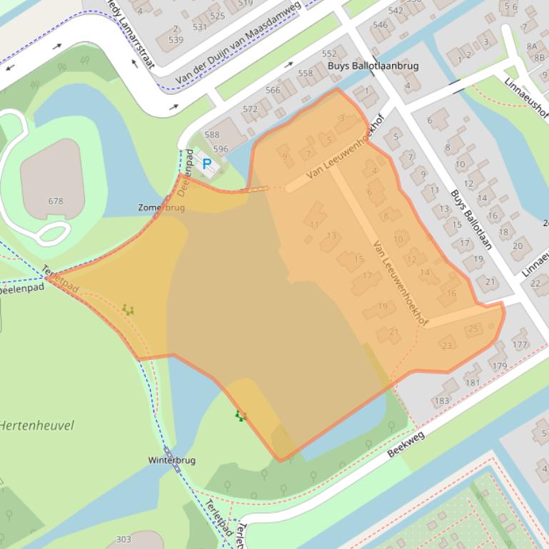 Kaart van postcodegebied 3045BA.