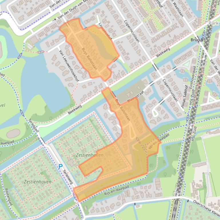 Kaart van postcodegebied 3045BB.