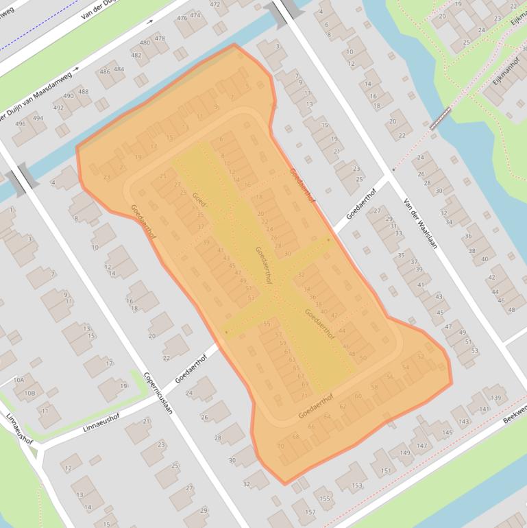 Kaart van postcodegebied 3045BE.