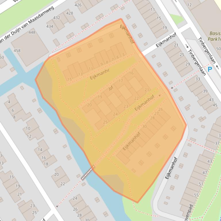 Kaart van postcodegebied 3045BH.