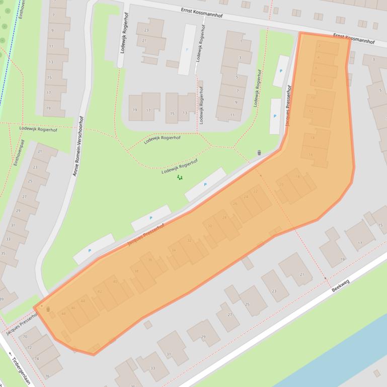 Kaart van postcodegebied 3045BN.