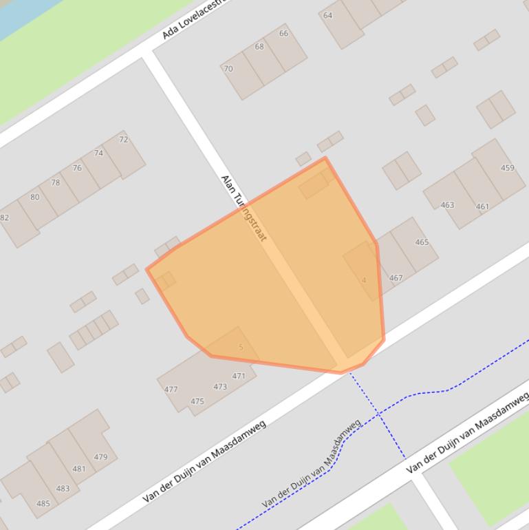 Kaart van postcodegebied 3045CW.