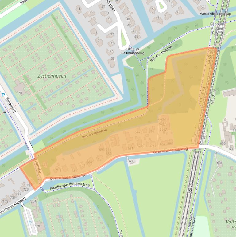 Kaart van postcodegebied 3045LL.