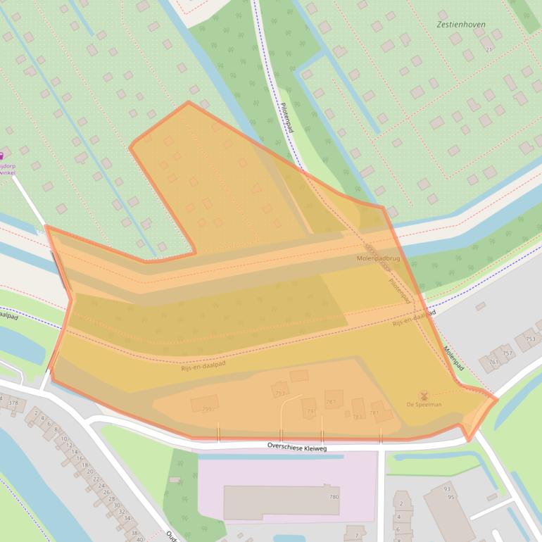 Kaart van postcodegebied 3045LN.