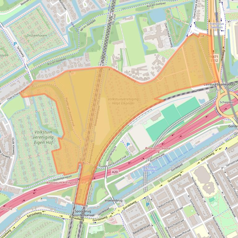 Kaart van postcodegebied 3045LP.