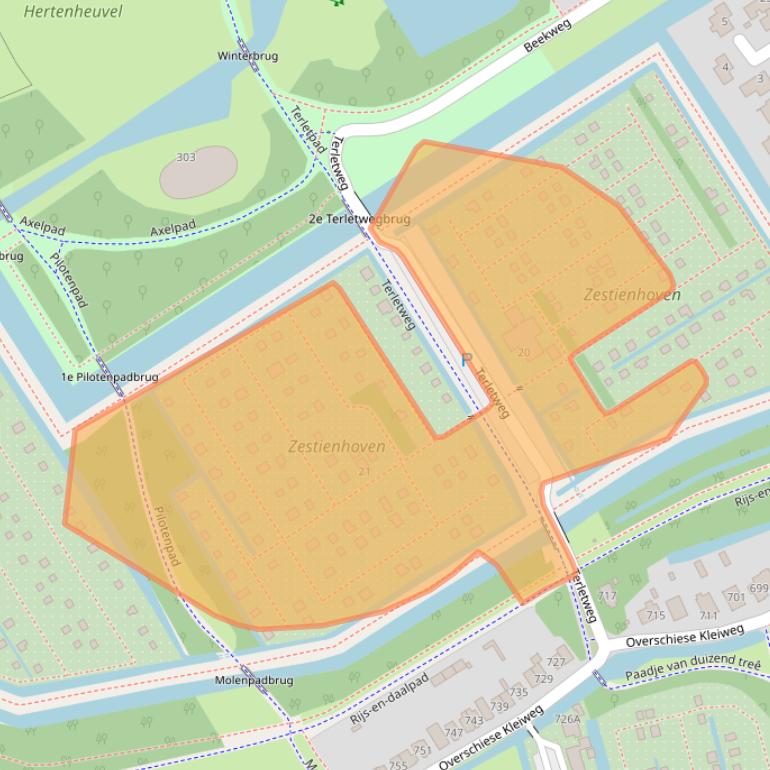 Kaart van postcodegebied 3045LR.