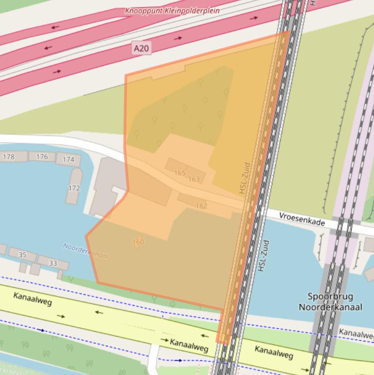 Kaart van postcodegebied 3045LS.