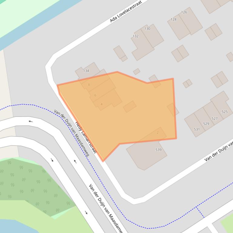 Kaart van postcodegebied 3045NZ.