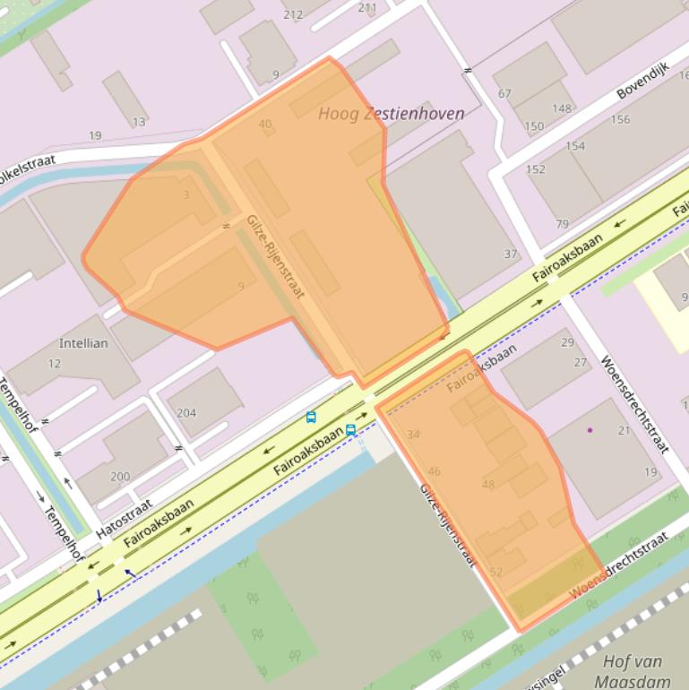 Kaart van postcodegebied 3045PJ.