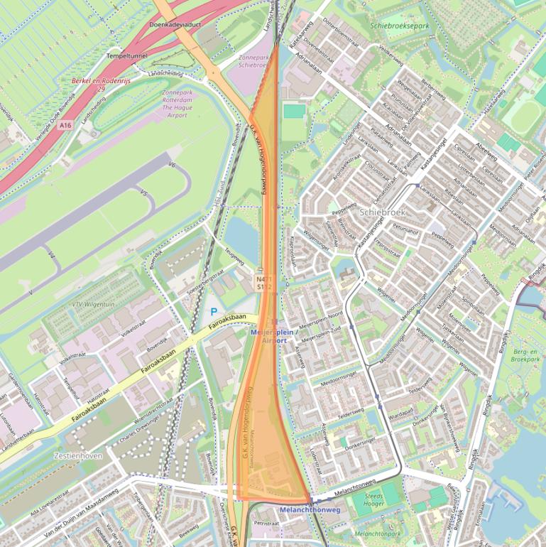Kaart van postcodegebied 3045PN.