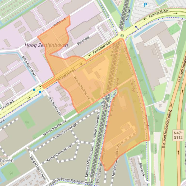 Kaart van postcodegebied 3045PZ.