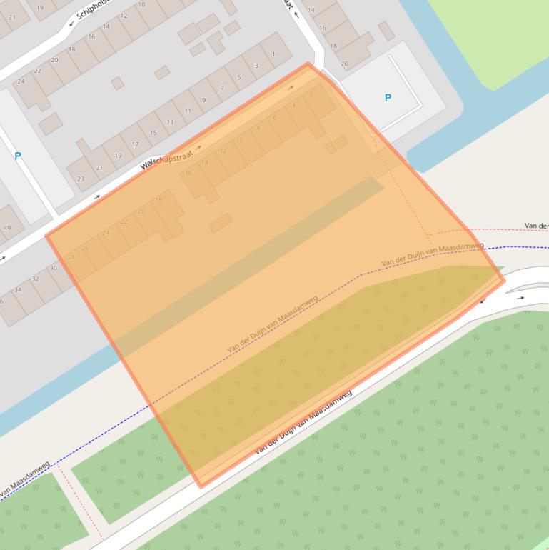 Kaart van postcodegebied 3045XH.