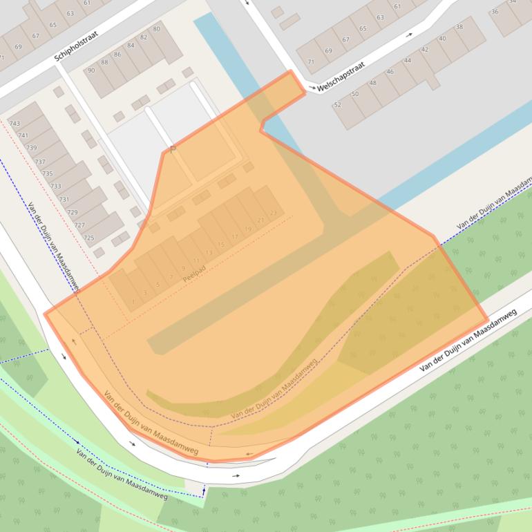 Kaart van postcodegebied 3045XL.