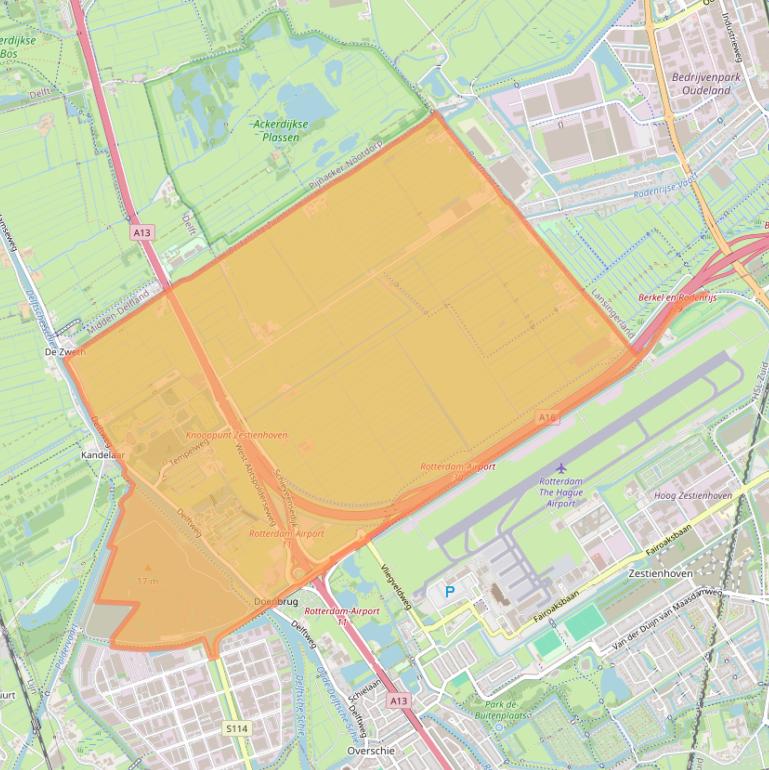 Kaart van postcodegebied 3046.