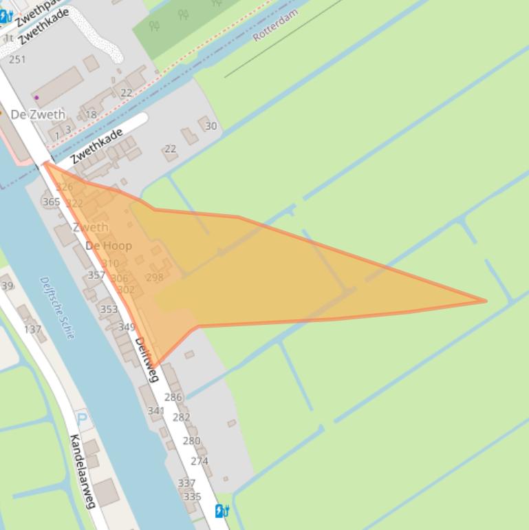 Kaart van postcodegebied 3046NE.