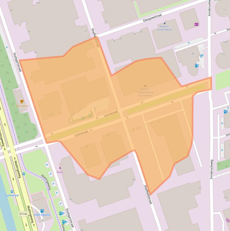 Kaart van postcodegebied 3047AJ.