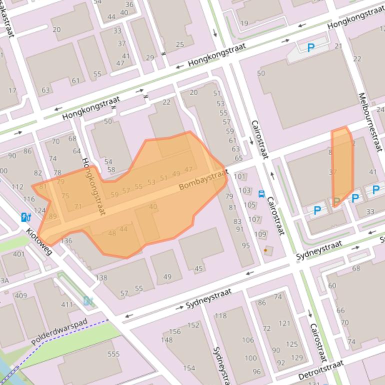 Kaart van postcodegebied 3047BA.