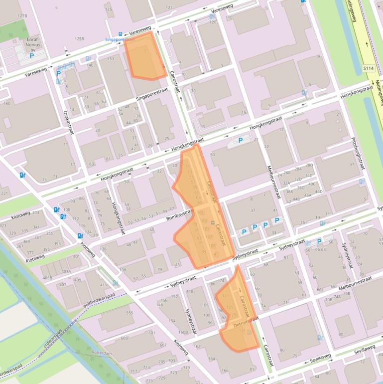 Kaart van postcodegebied 3047BB.