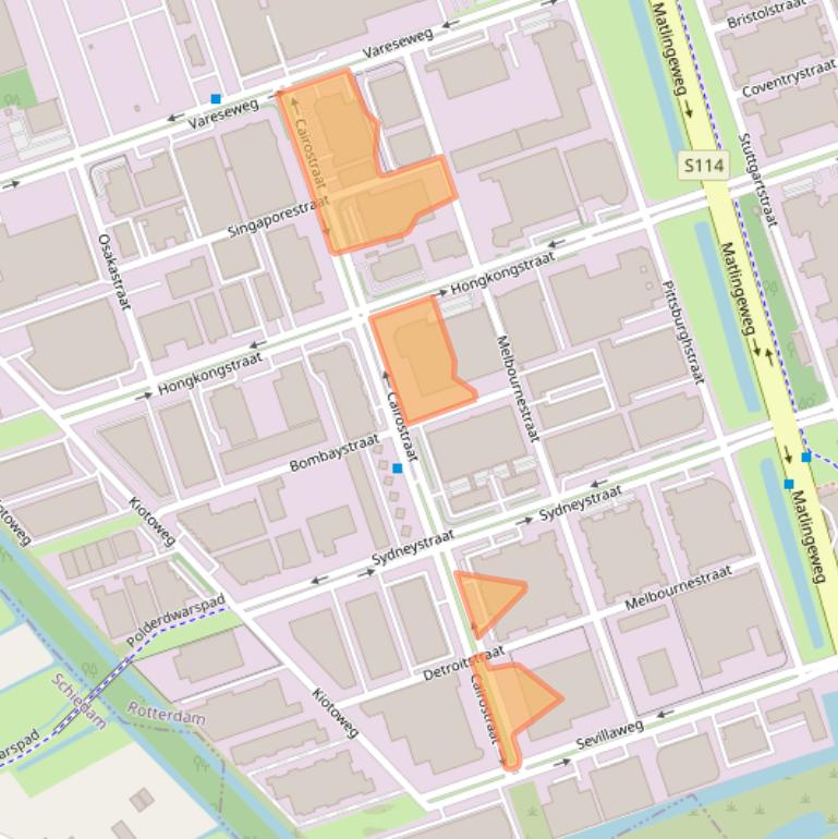 Kaart van postcodegebied 3047BC.