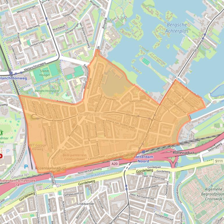 Kaart van postcodegebied 3051.