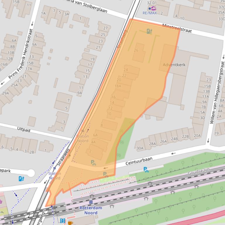 Kaart van postcodegebied 3051BE.